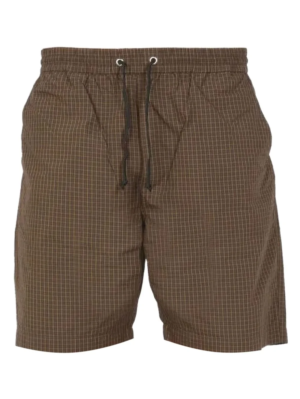 drawstring checked shorts - 1