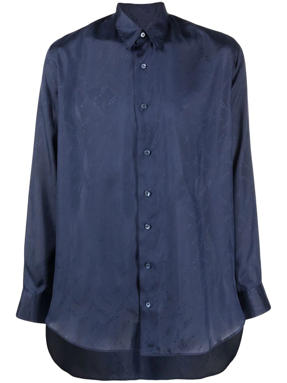 long-sleeve silk shirt - 1