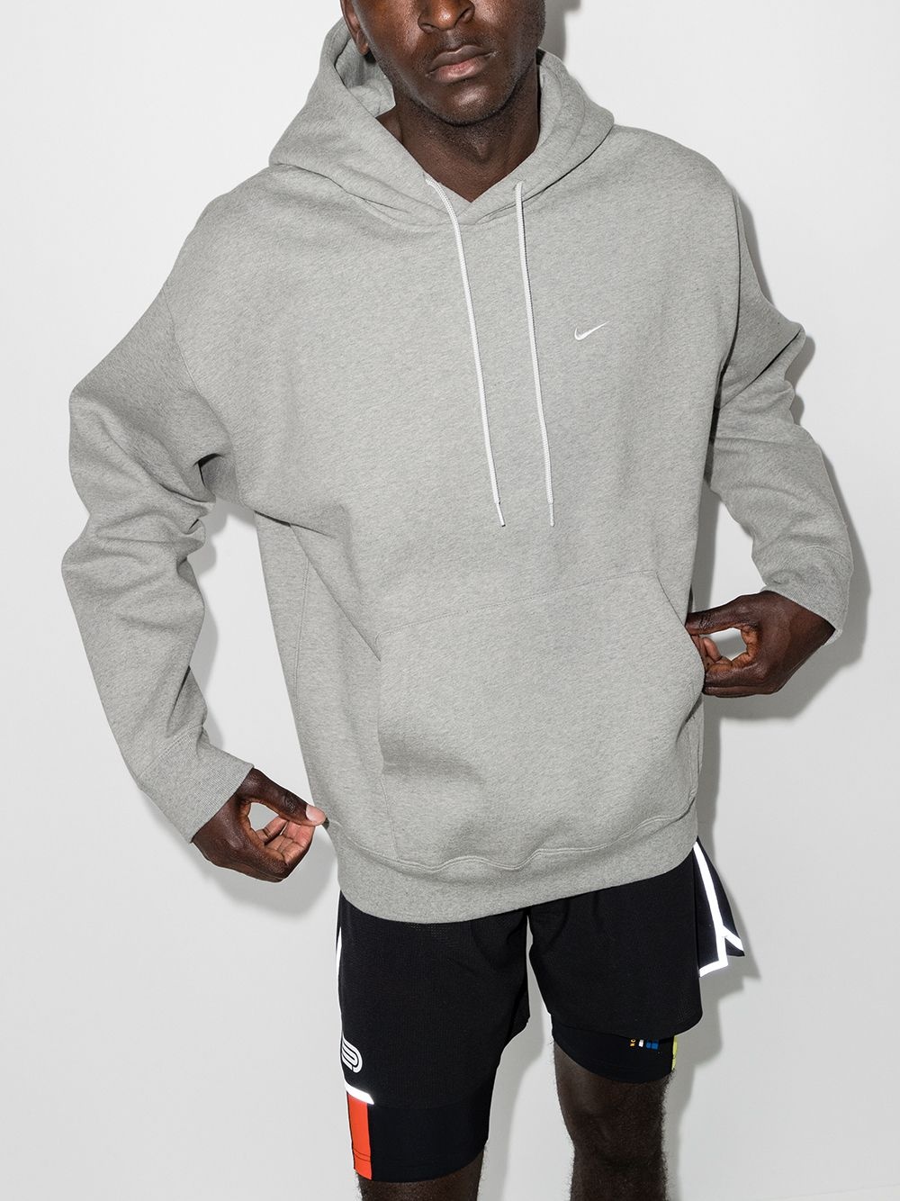 Swoosh logo drawstring hoodie - 2