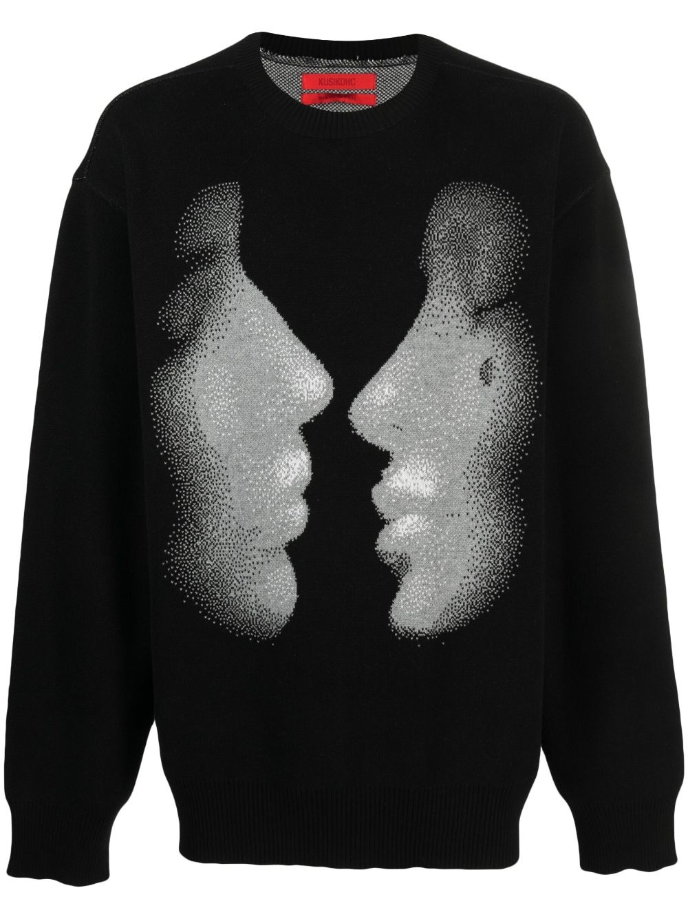 Kiss crew-neck cotton jumper - 1