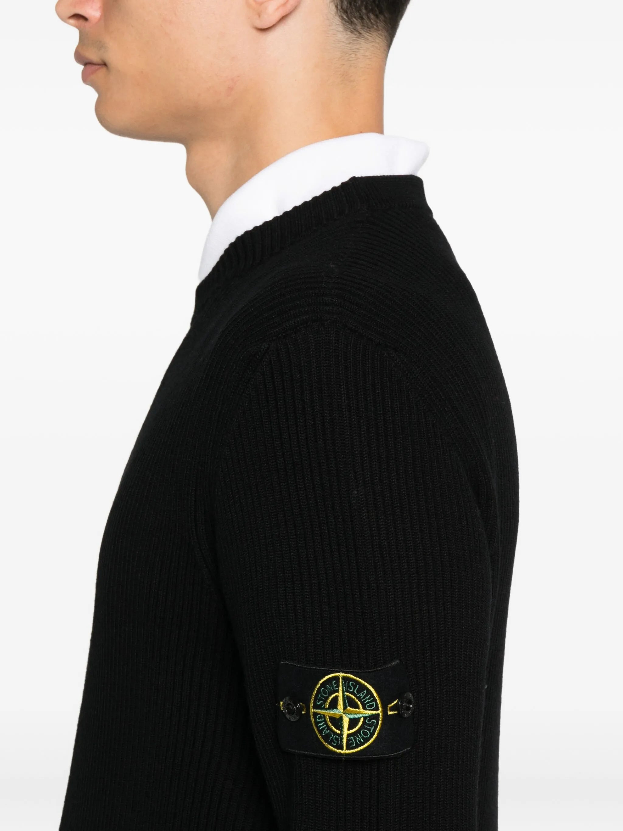 Stone Island Ribbed-knit Logo-patch Sweater - 5