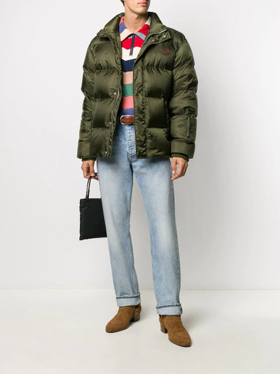 GUCCI logo patch puffer jacket outlook