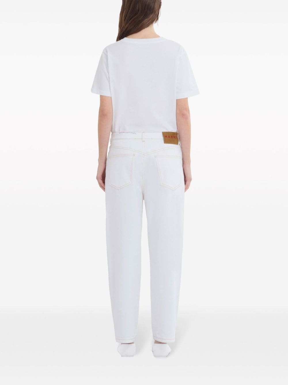 appliquÃ©d tapered jeans - 4