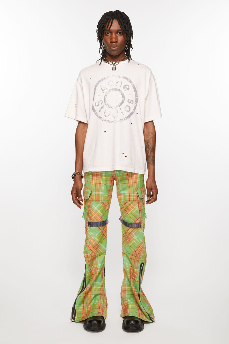 Acne Studios Cargo check trousers - Green/brown outlook