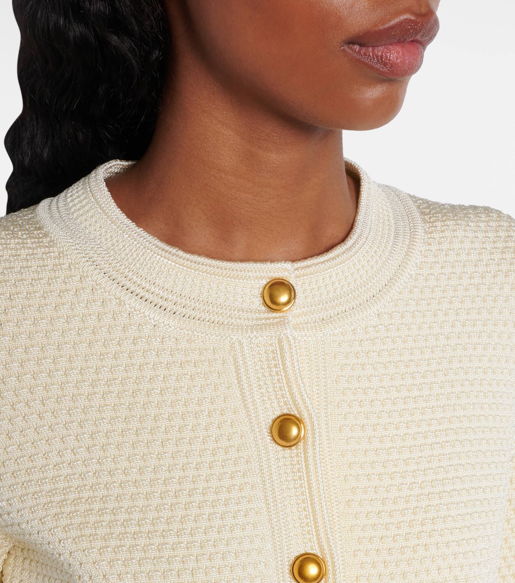 Chasseur waffle-knit cardigan - 4