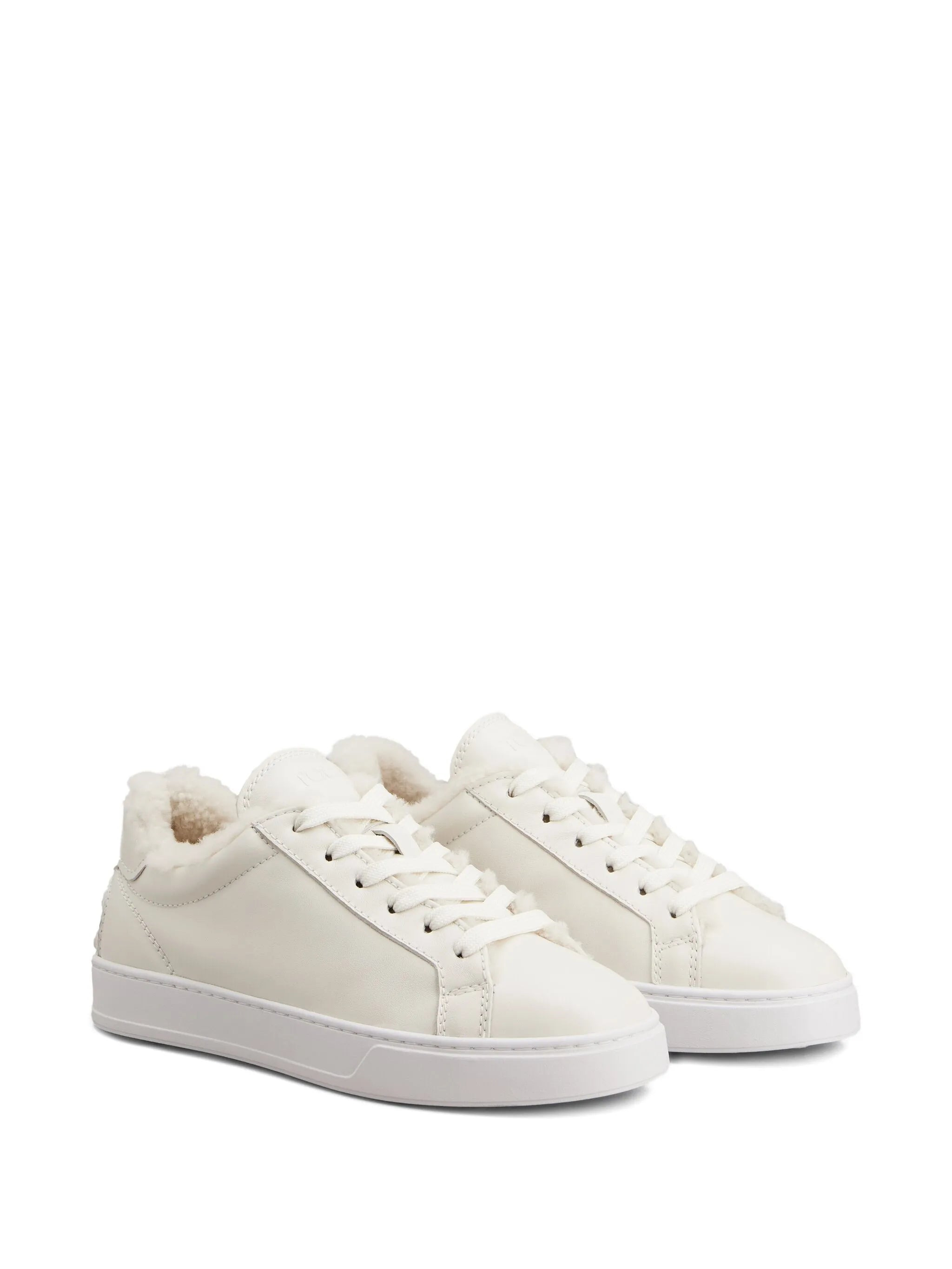 shearling-trimmed sneakers - 2