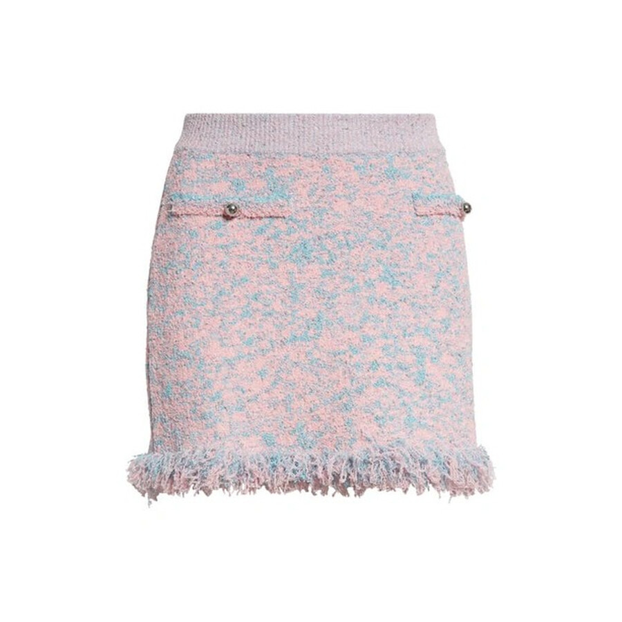 Rabanne Ladies Pink Jupe Tweed Mini Skirt - 5