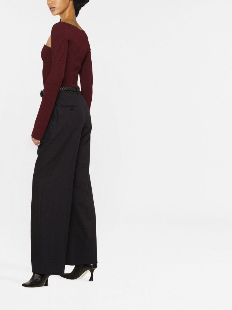 high-waisted wide-leg trousers - 3