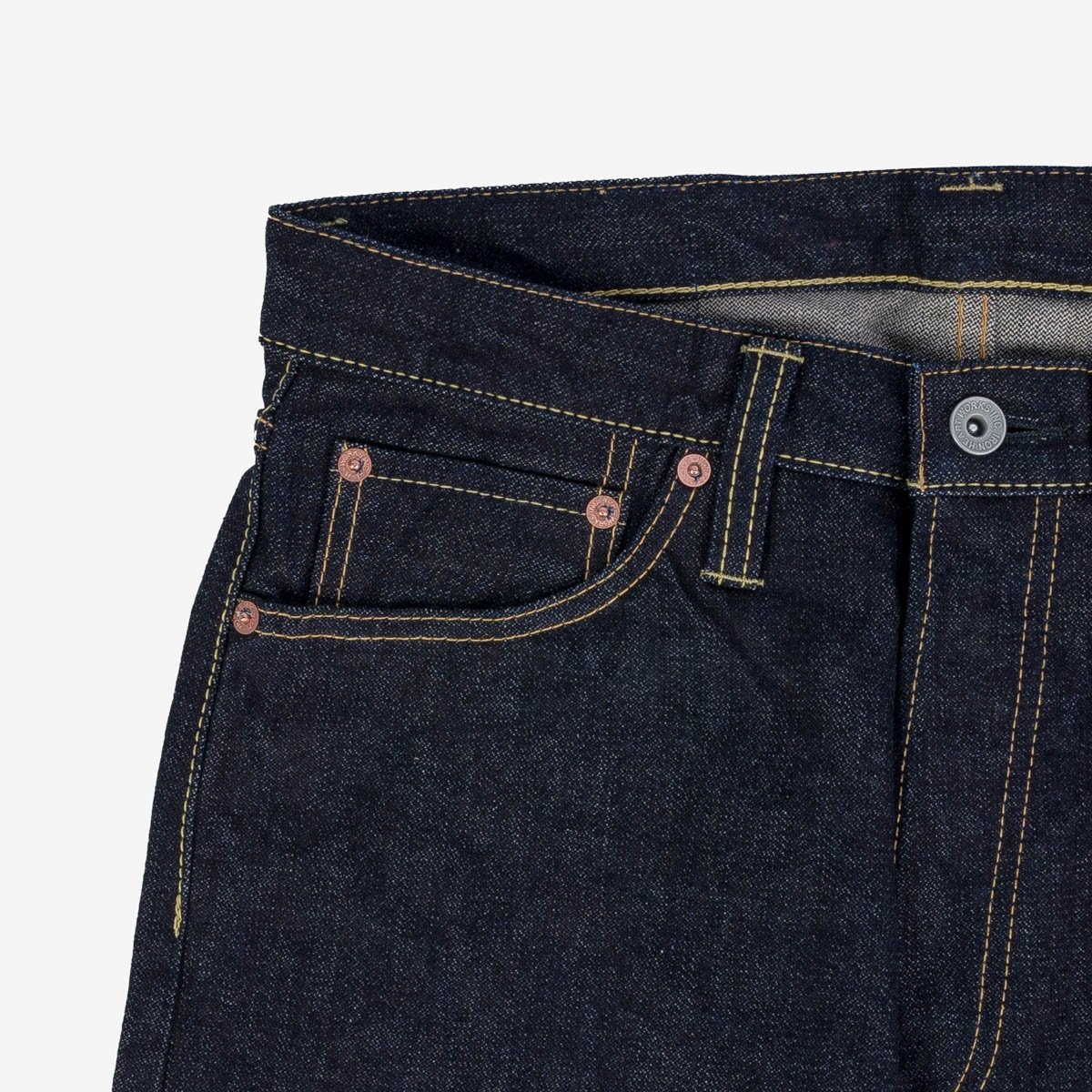 IH-888SBR-14 14oz Broken Twill Selvedge Denim Medium/High Rise Tapered Cut Jeans - Indigo - 9