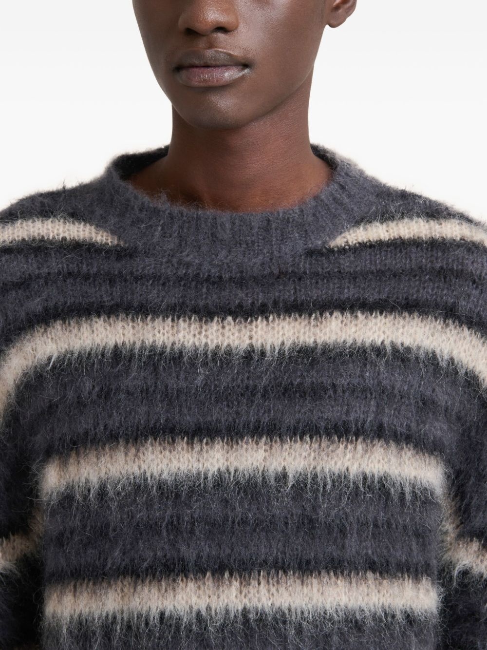 striped fluffy sweater - 5