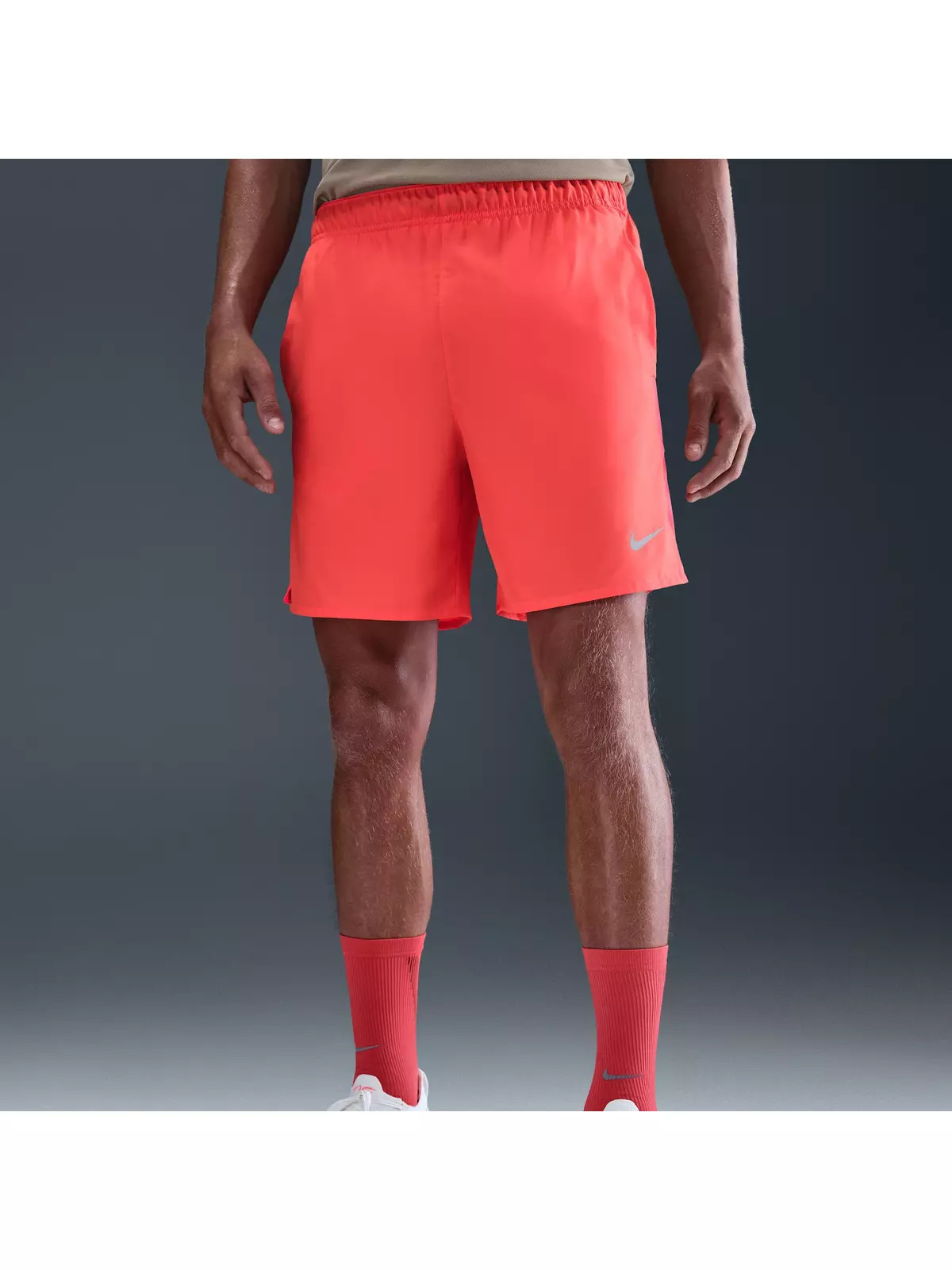 Men's Challenger Dri-FIT 7" Brief-Lined Running Shorts -Red - 3