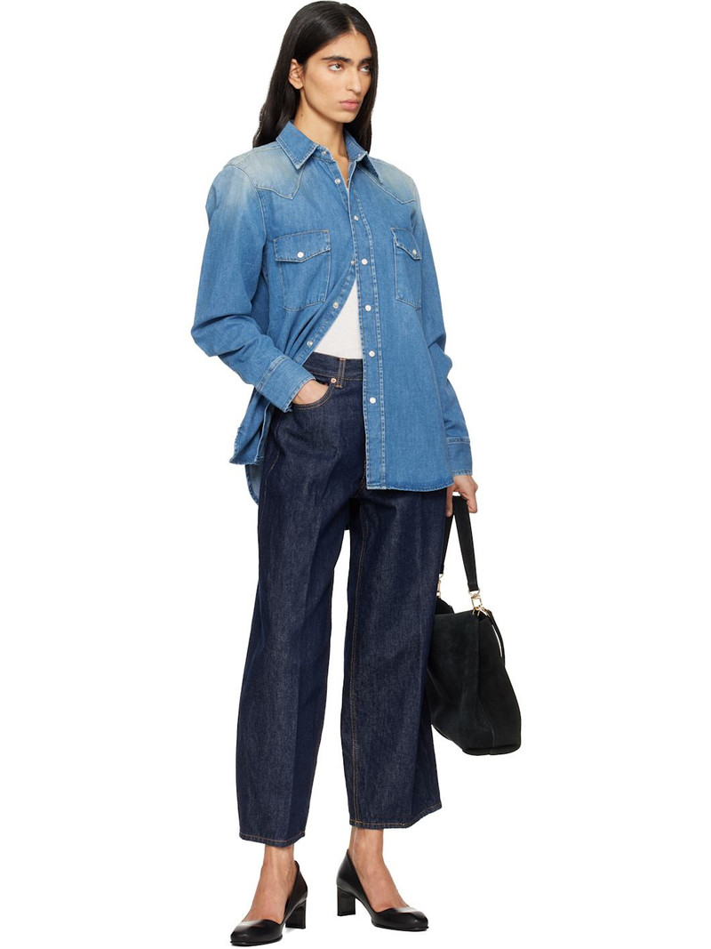 6397 Blue Western Denim Shirt outlook
