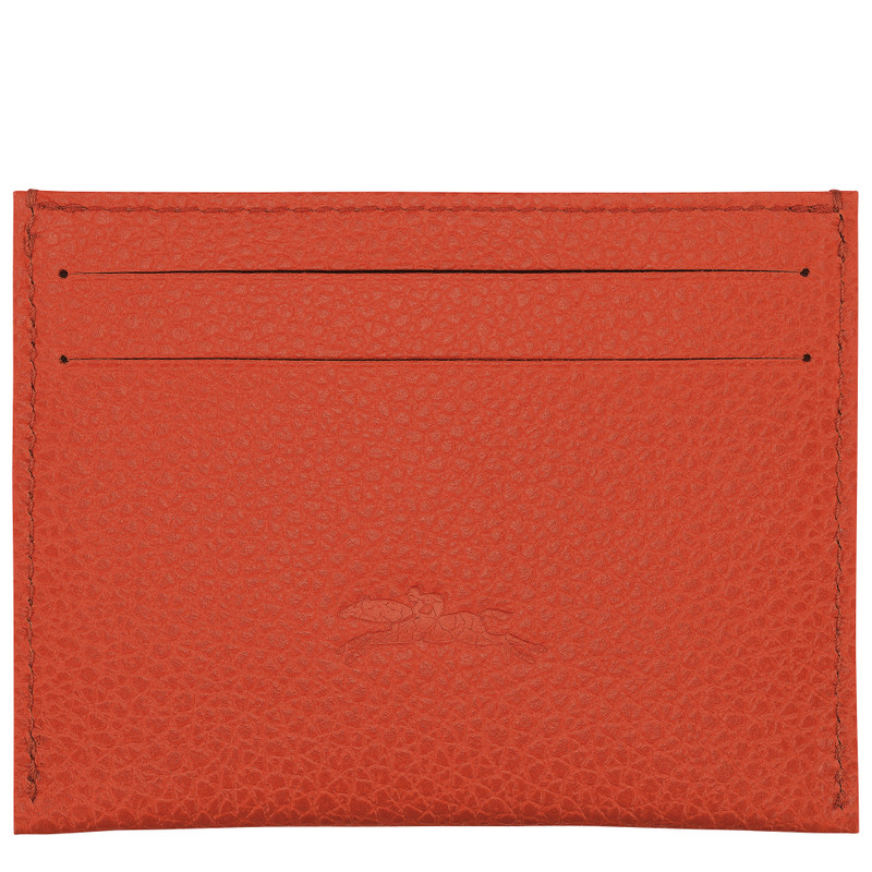 Longchamp Le Foulonné Cardholder Paprika - Leather outlook