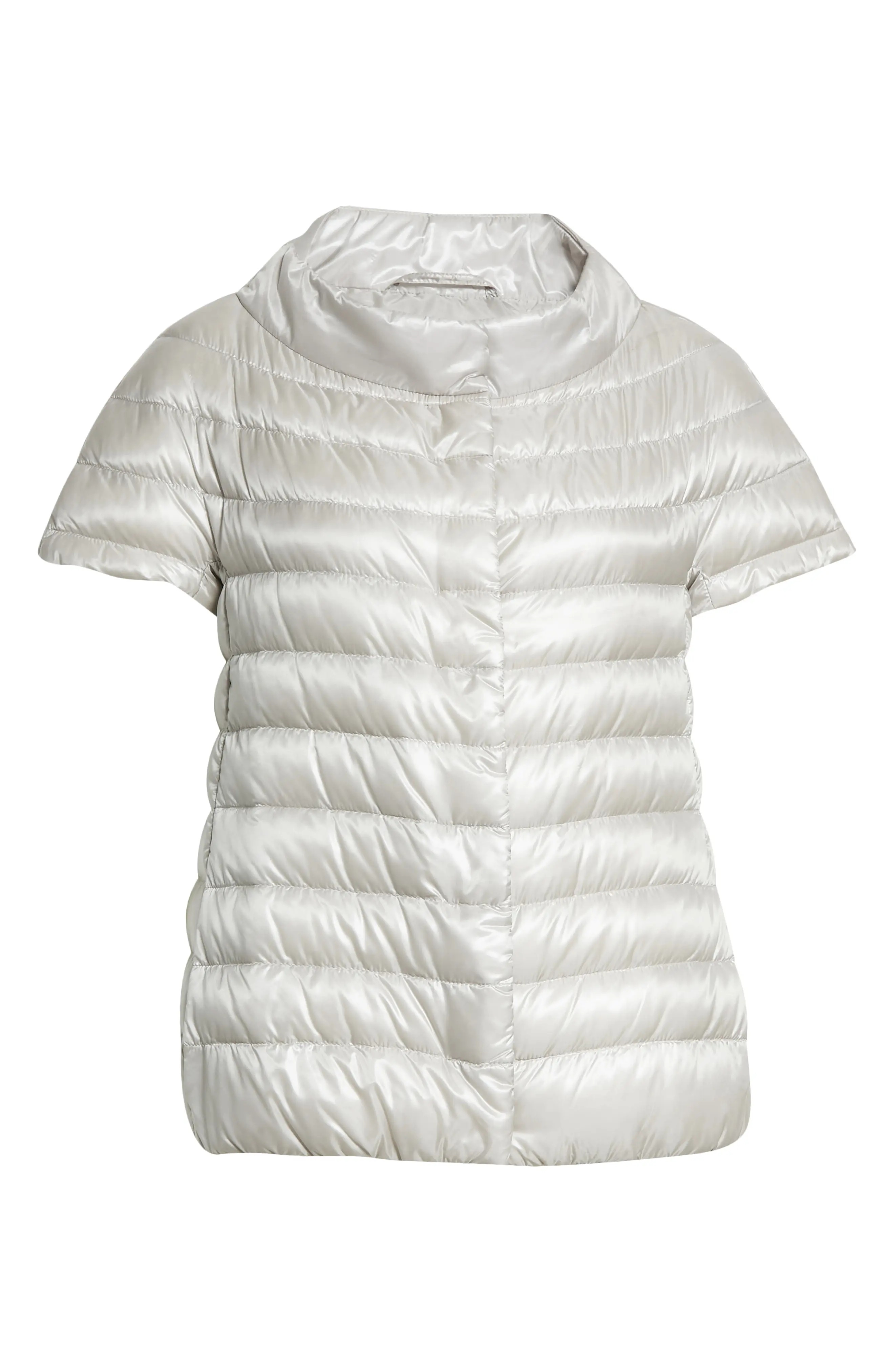 Emilia Cap Sleeve Quilted Down Jacket in 9402 /Silver - 6