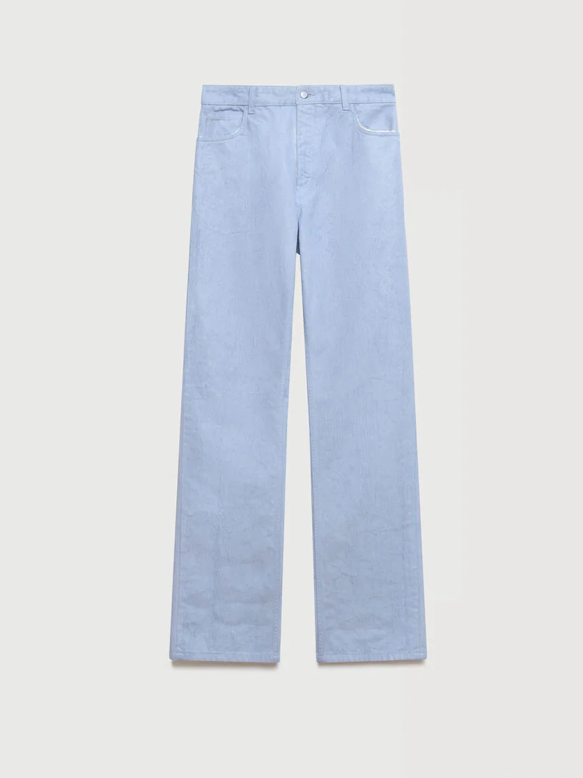 BLUE COATED DENIM JEANS - 1