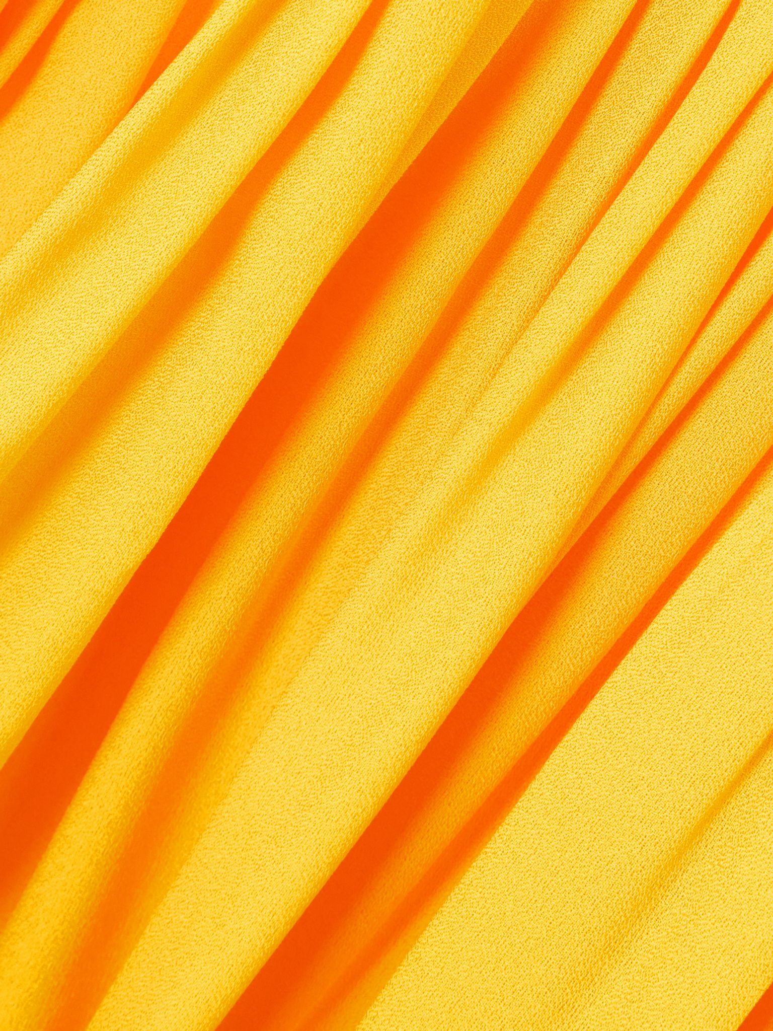 Tala pleated georgette halterneck maxi dress Yellow - 4
