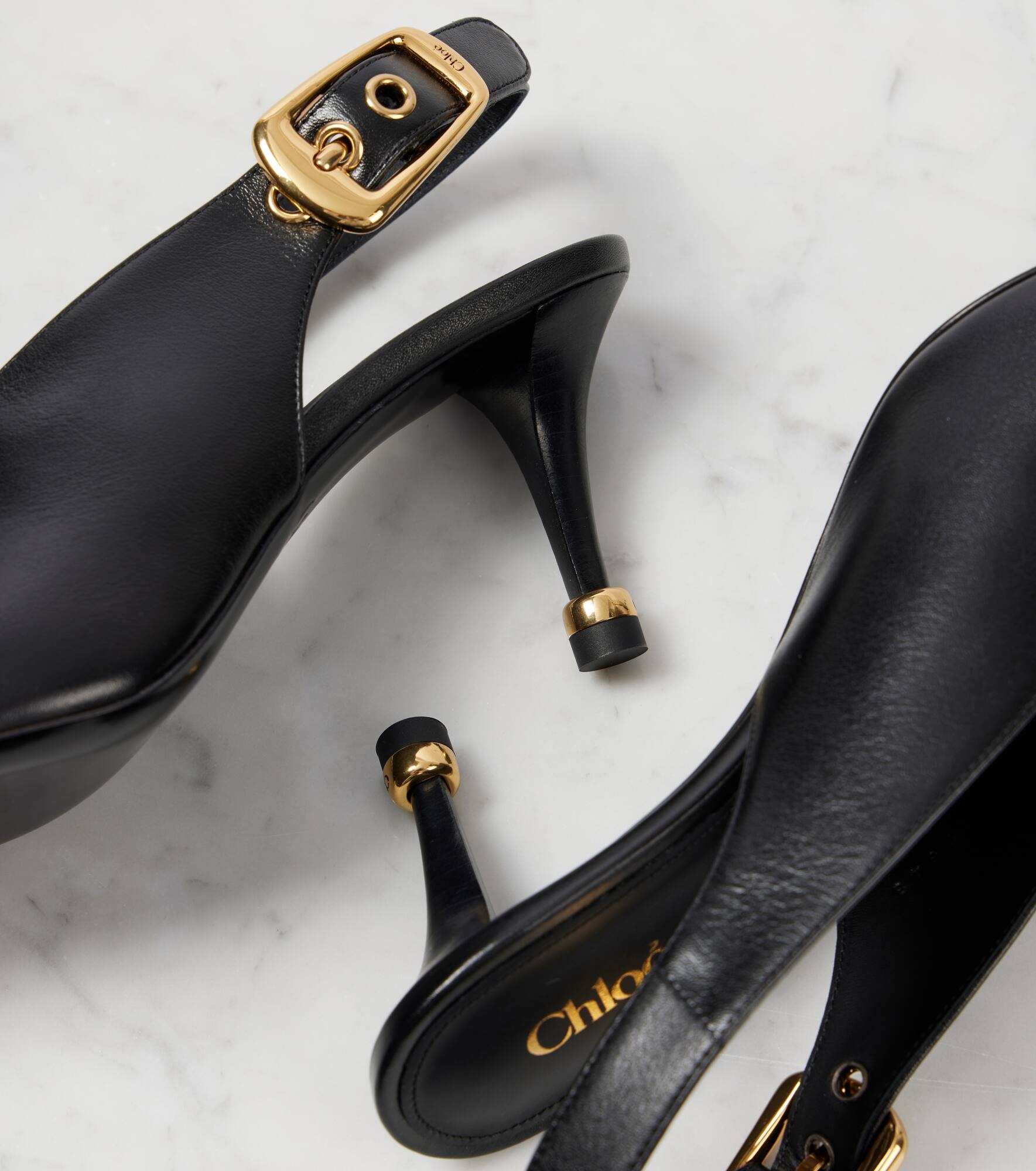 Andrea leather slingback pumps - 5