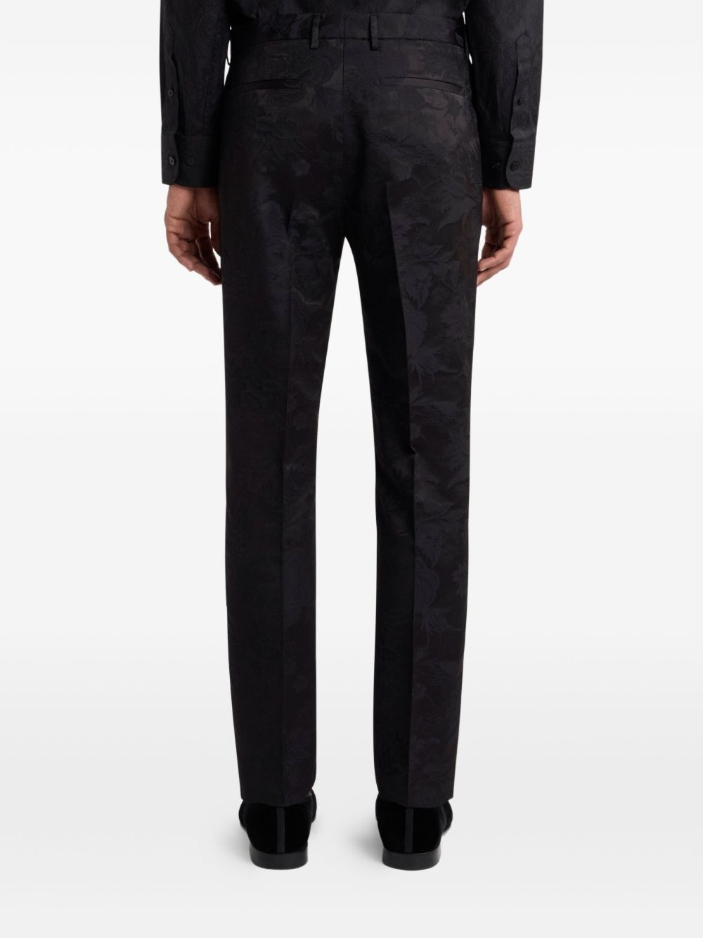 paisley-jacquard trousers - 3