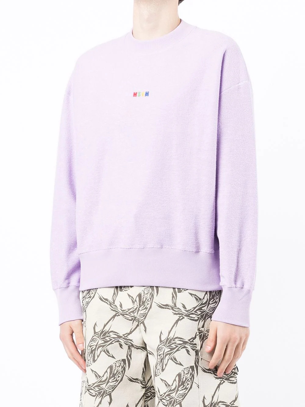 embroidered-logo sweatshirt - 3