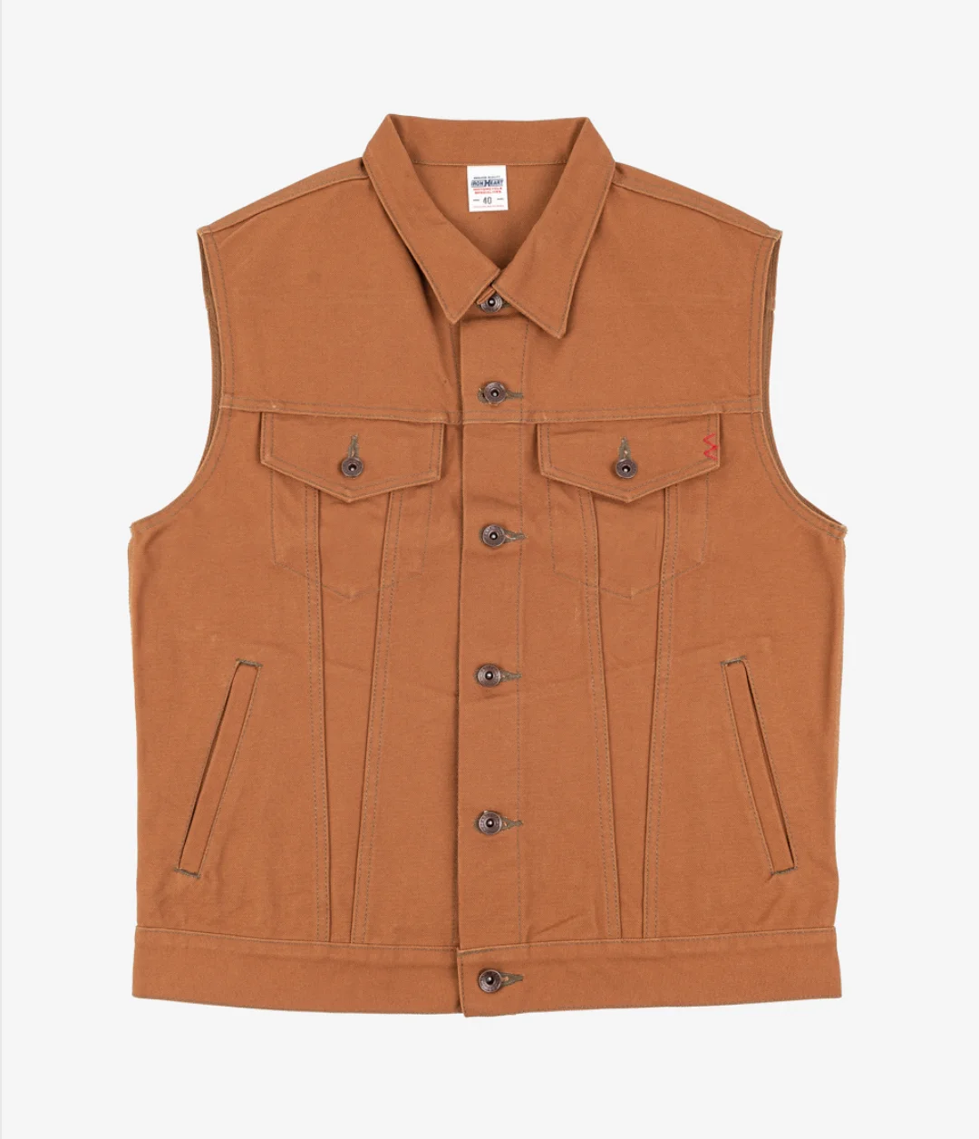 17OZ DUCK MODIFIED TYPE III VEST - BROWN IH-2526V - 1