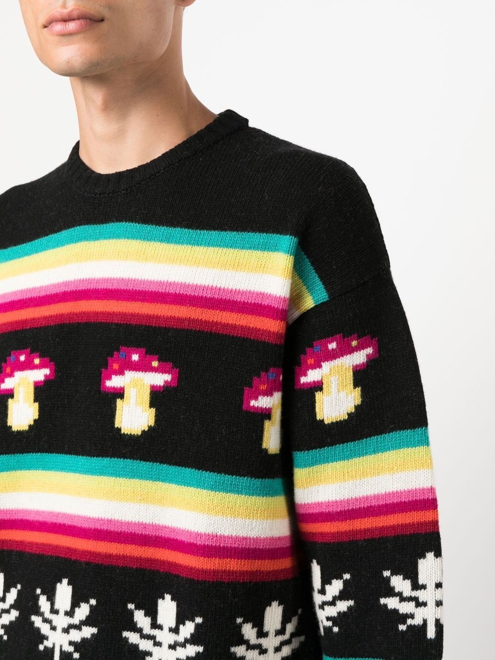 Mushroom Jacquard knitted jumper - 9