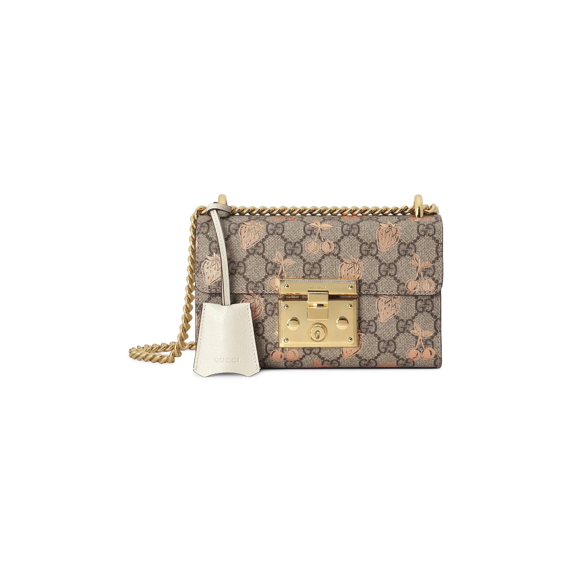 Gucci Padlock Small Berry Shoulder Bag 'Tan/White' - 1