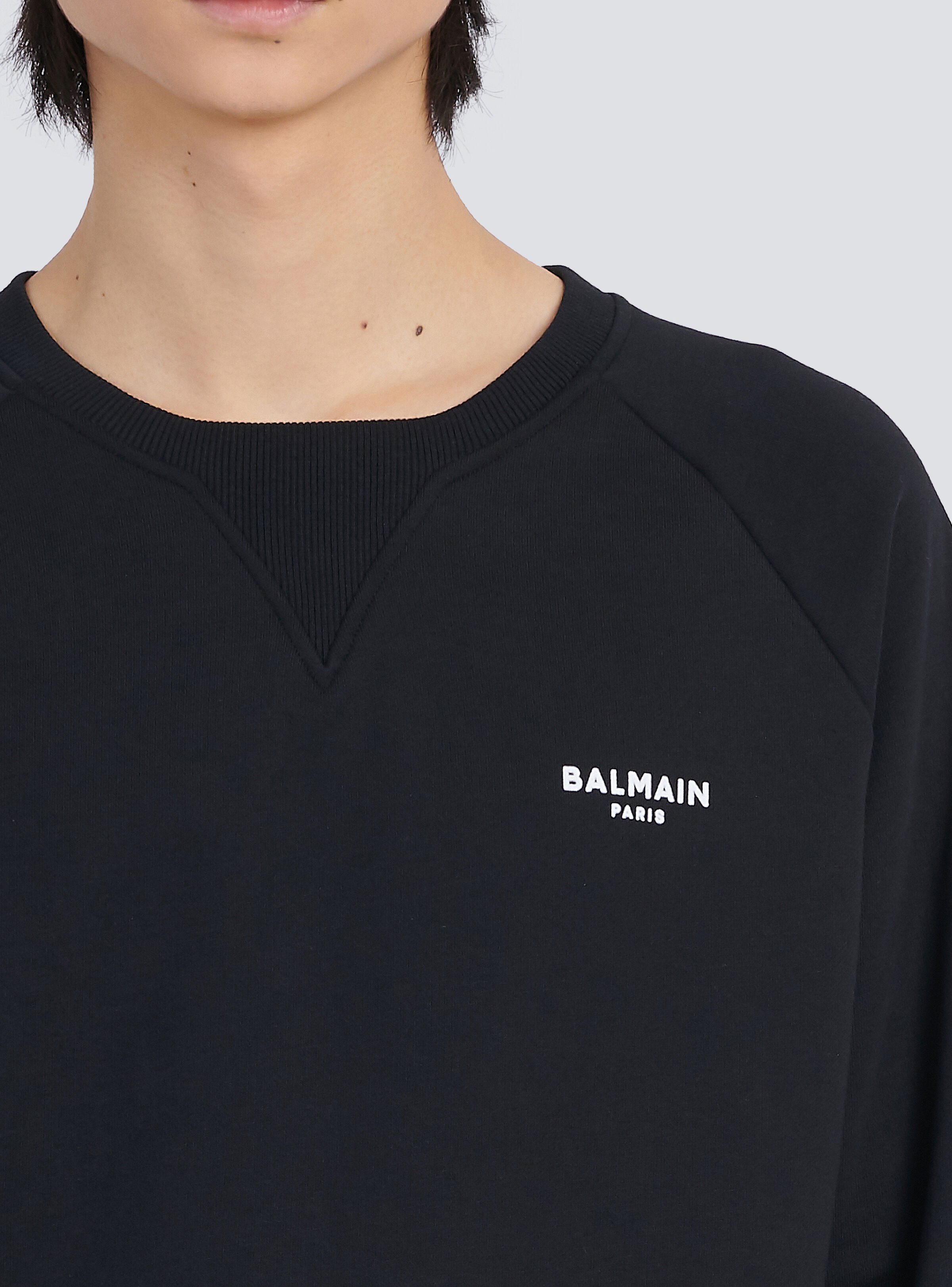 Flocked Balmain sweatshirt - 7