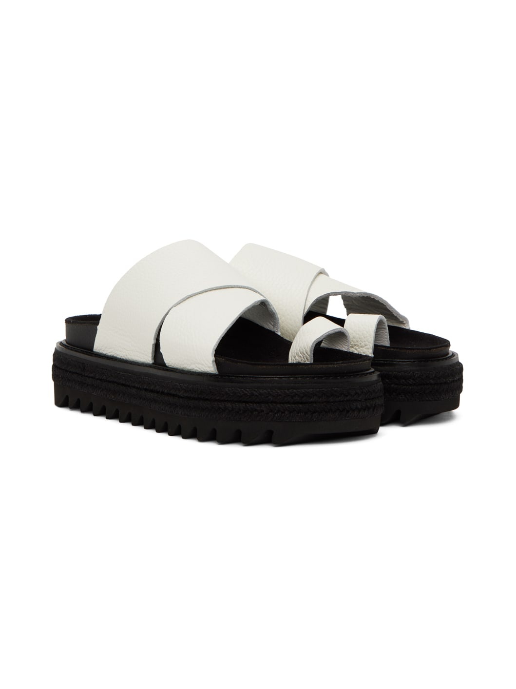 White Thong Sandals - 4