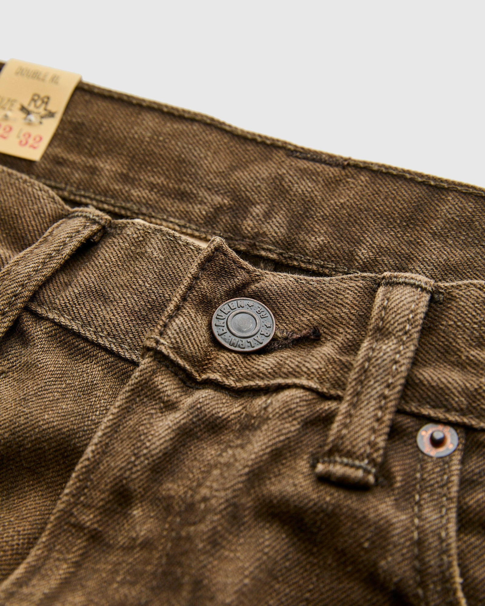 "Distressed Brown" 13.5oz Washed Denim - Slim Fit - 5