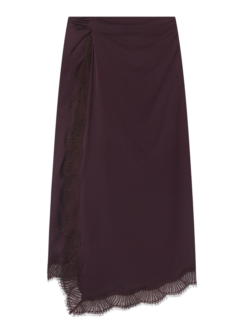 Bella Satin and Lace Midi Skirt 1