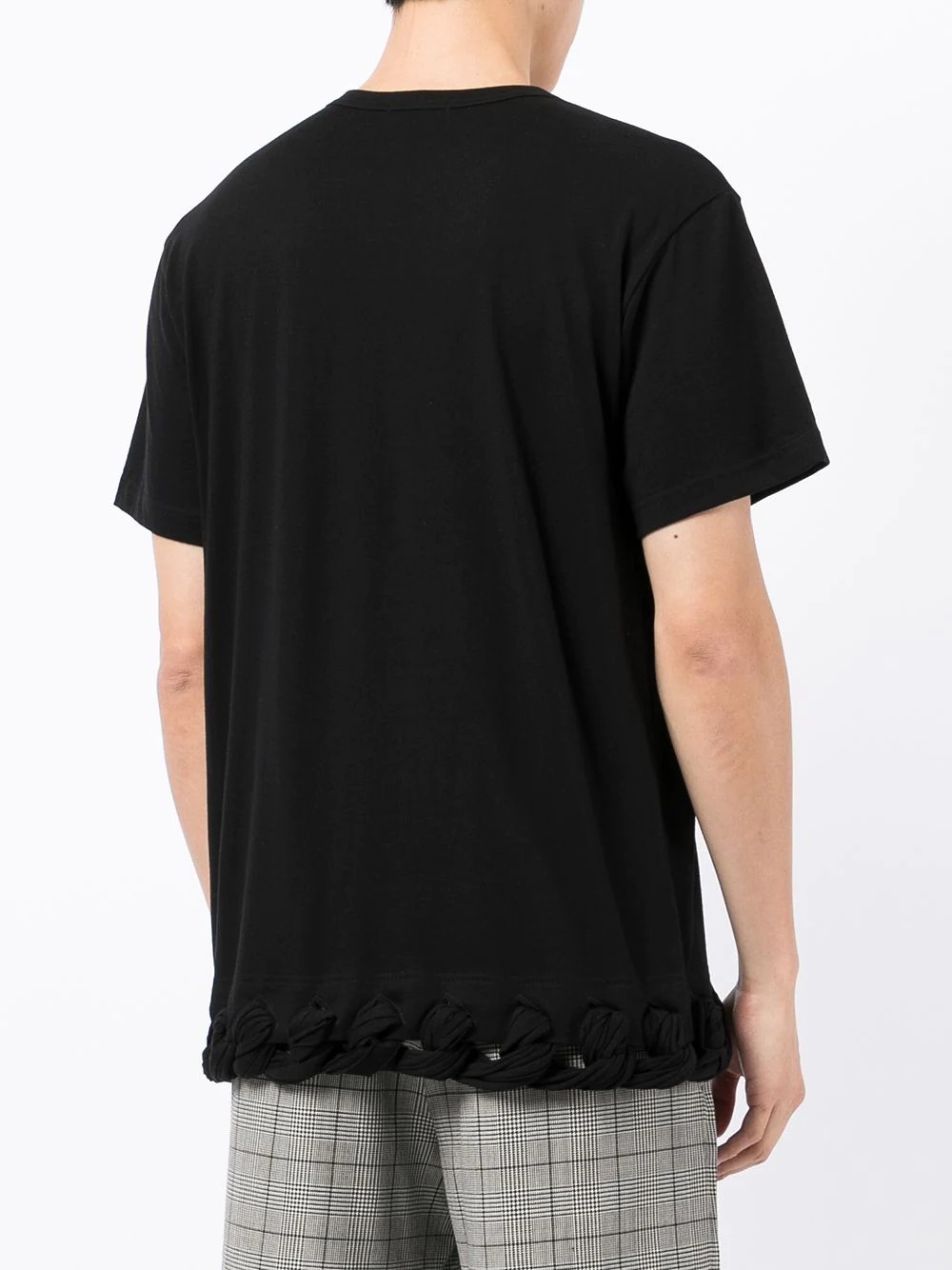 knot-trim crewneck T-shirt - 4