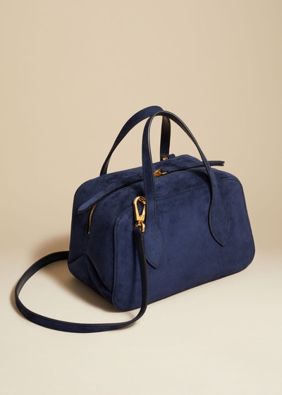KHAITE The Small Maeve Crossbody Bag in Midnight Suede outlook