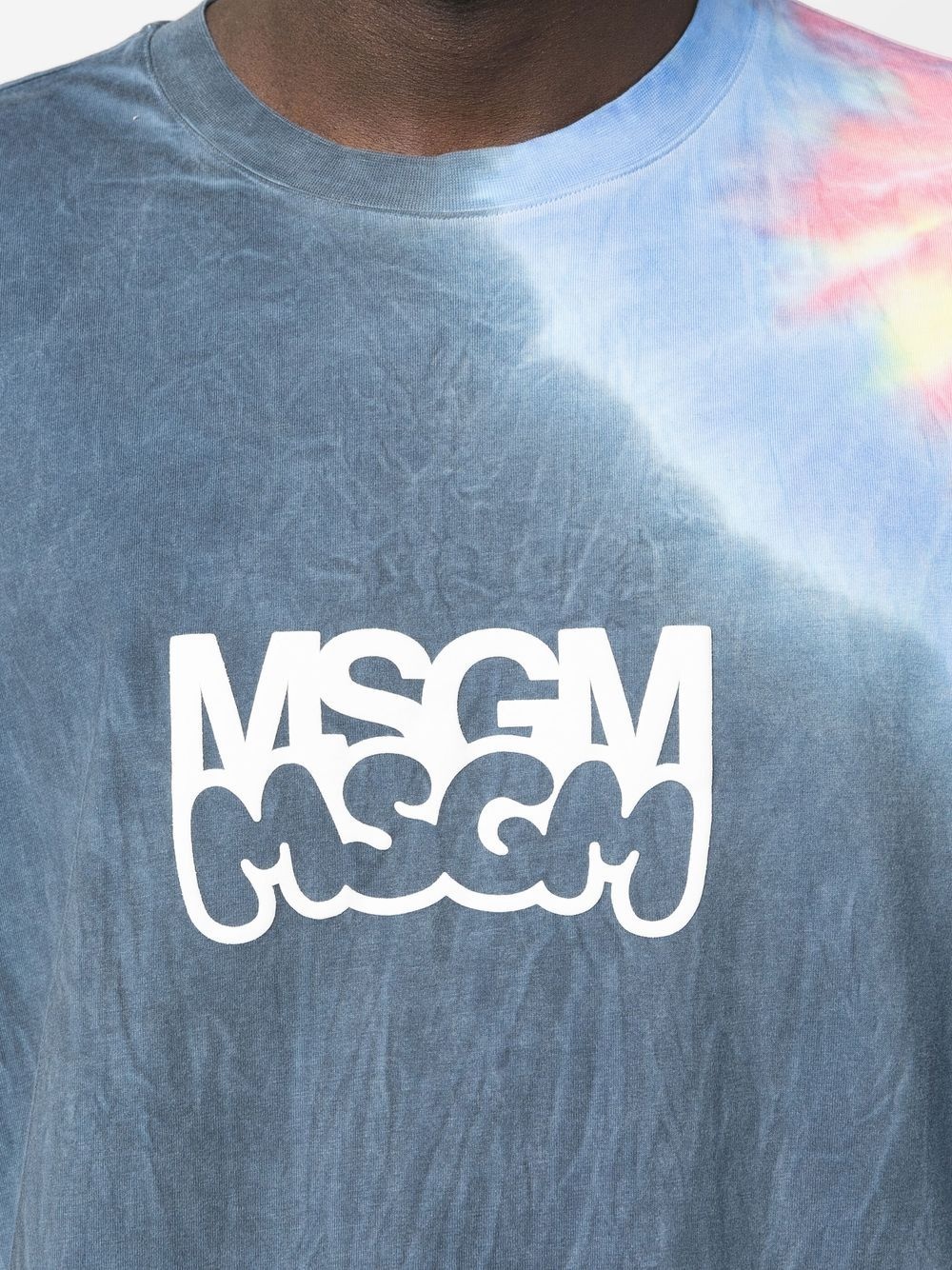 logo-print tie-dye T-shirt - 5