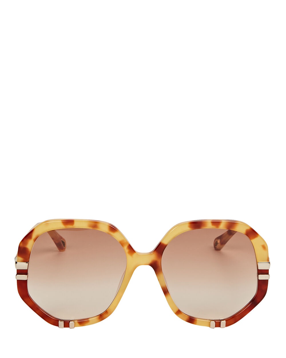 Oversized Square Tortoiseshell Sunglasses - 1