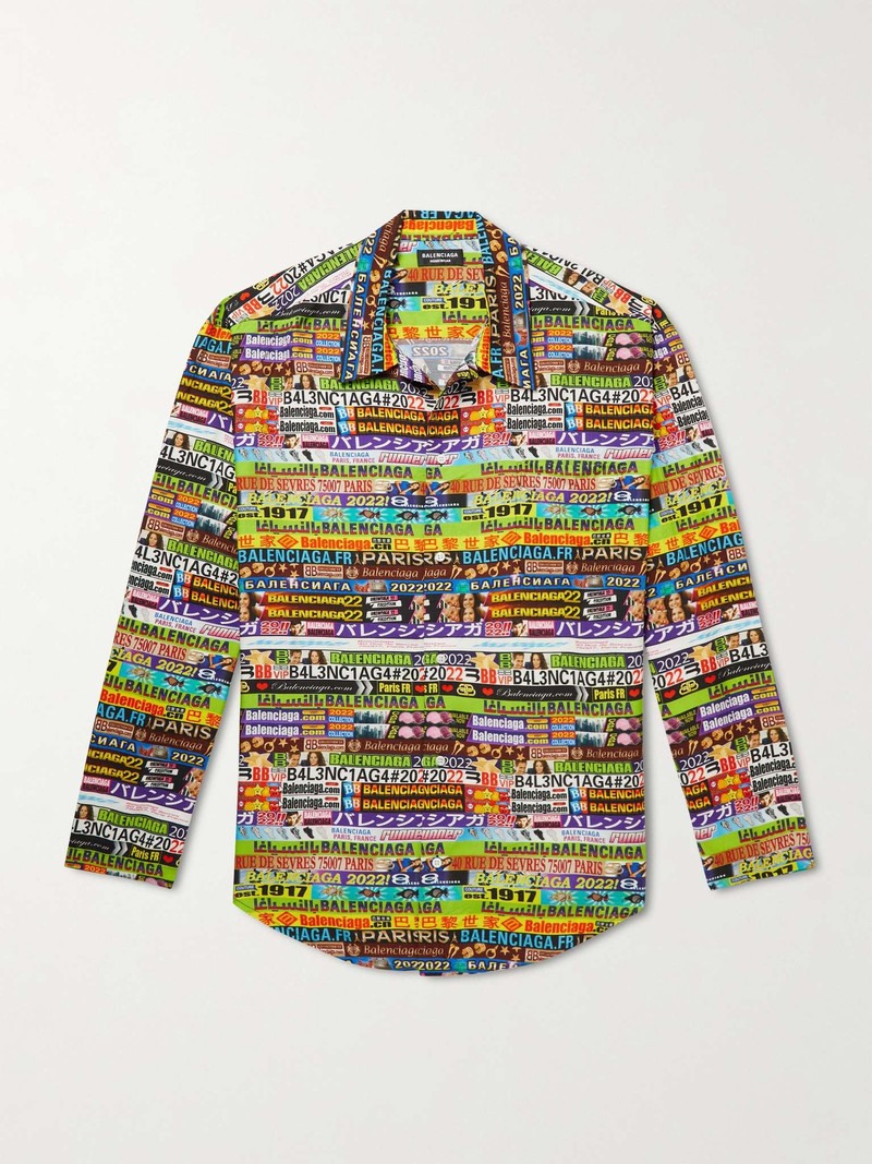 Oversized Printed Poplin Shirt - 1