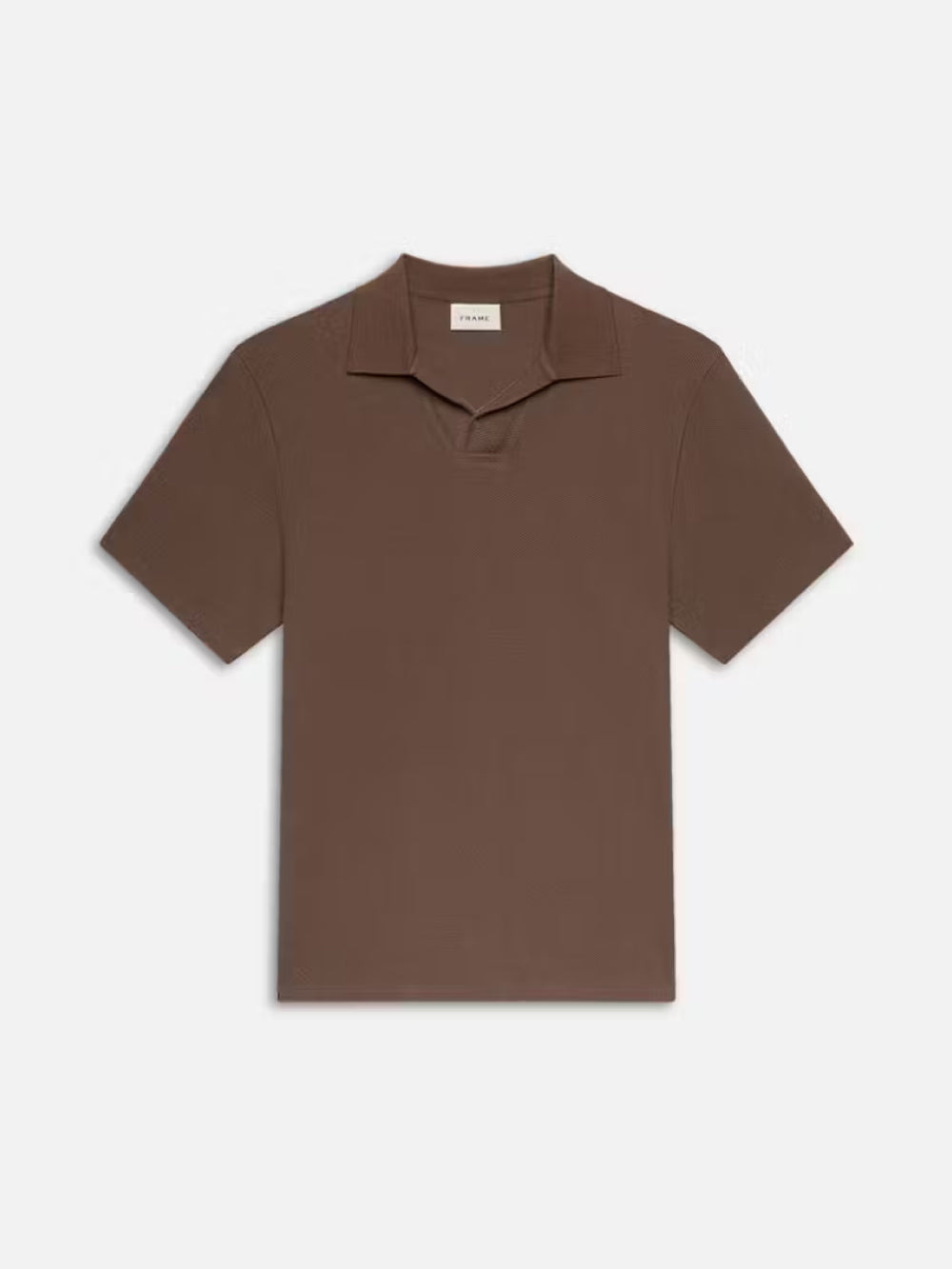 Jacquard Polo in Soft Mocha - 1