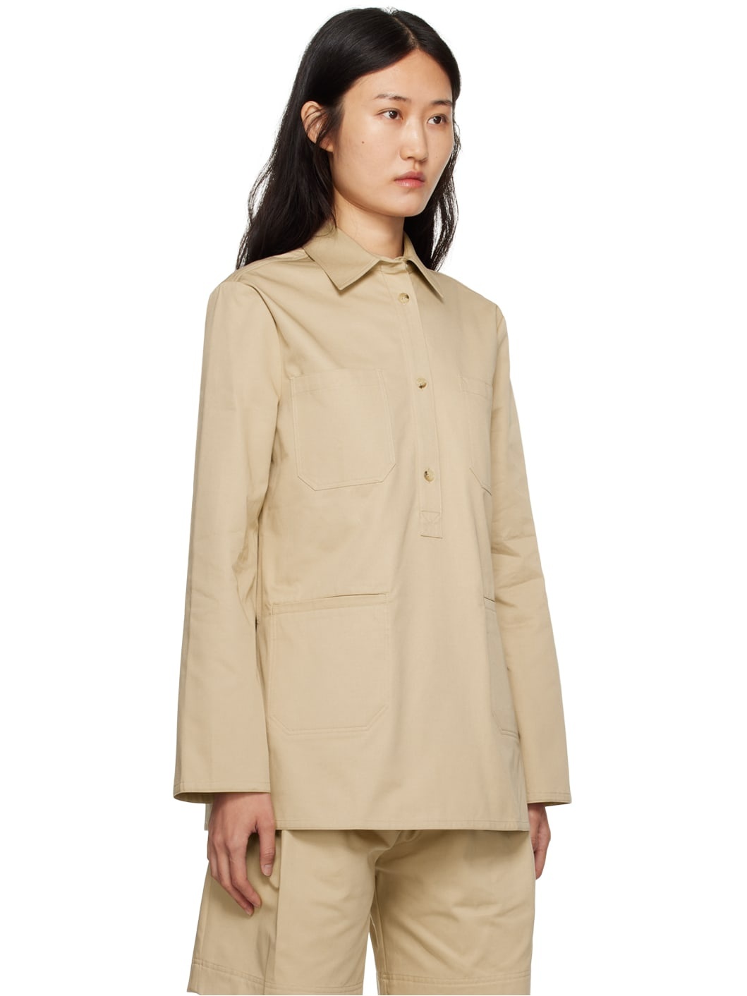 Beige Utility Shirt - 2