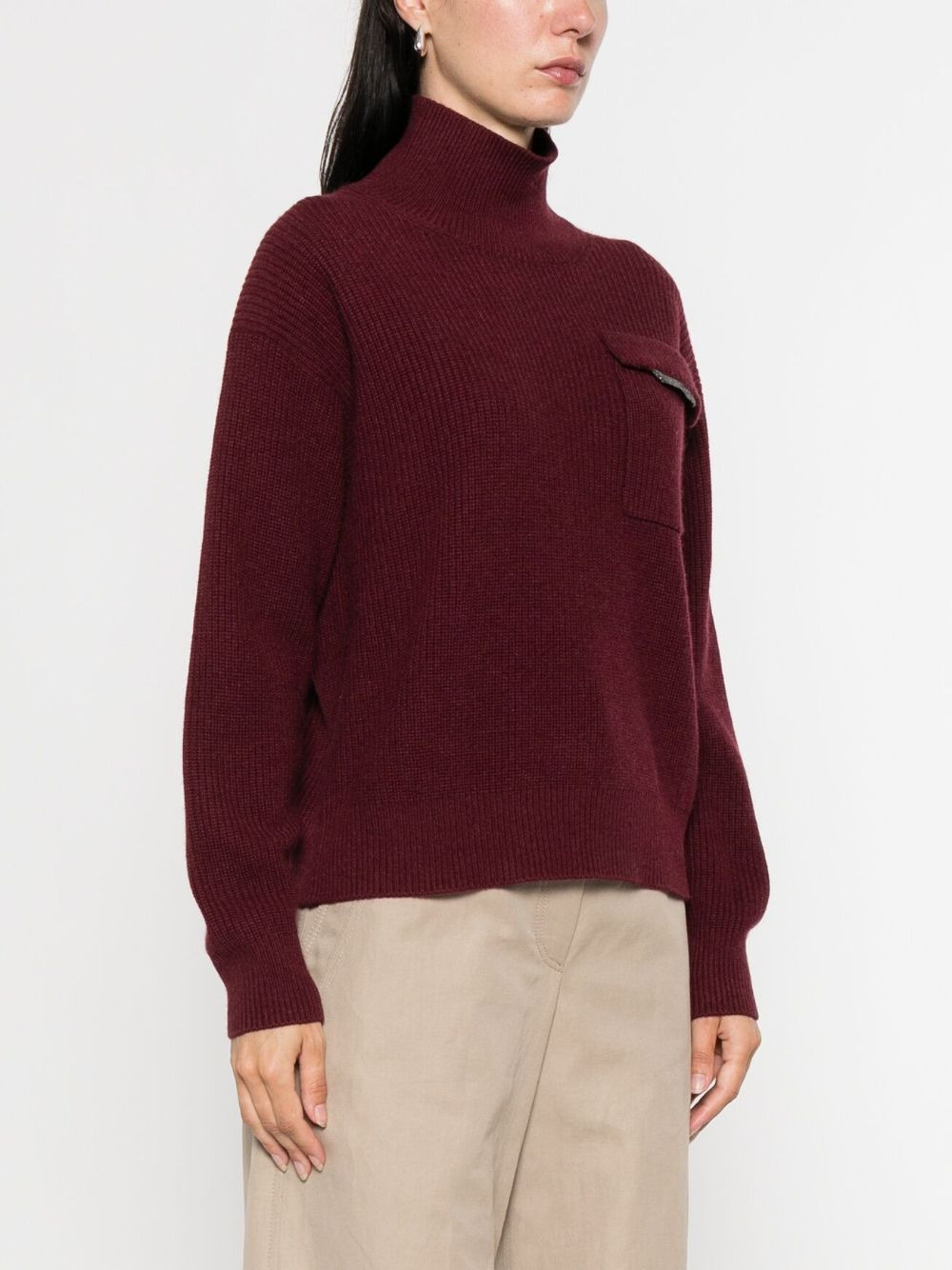 Brunello Cucinelli Women Cashmere Turtle-Neck Jumper - 4