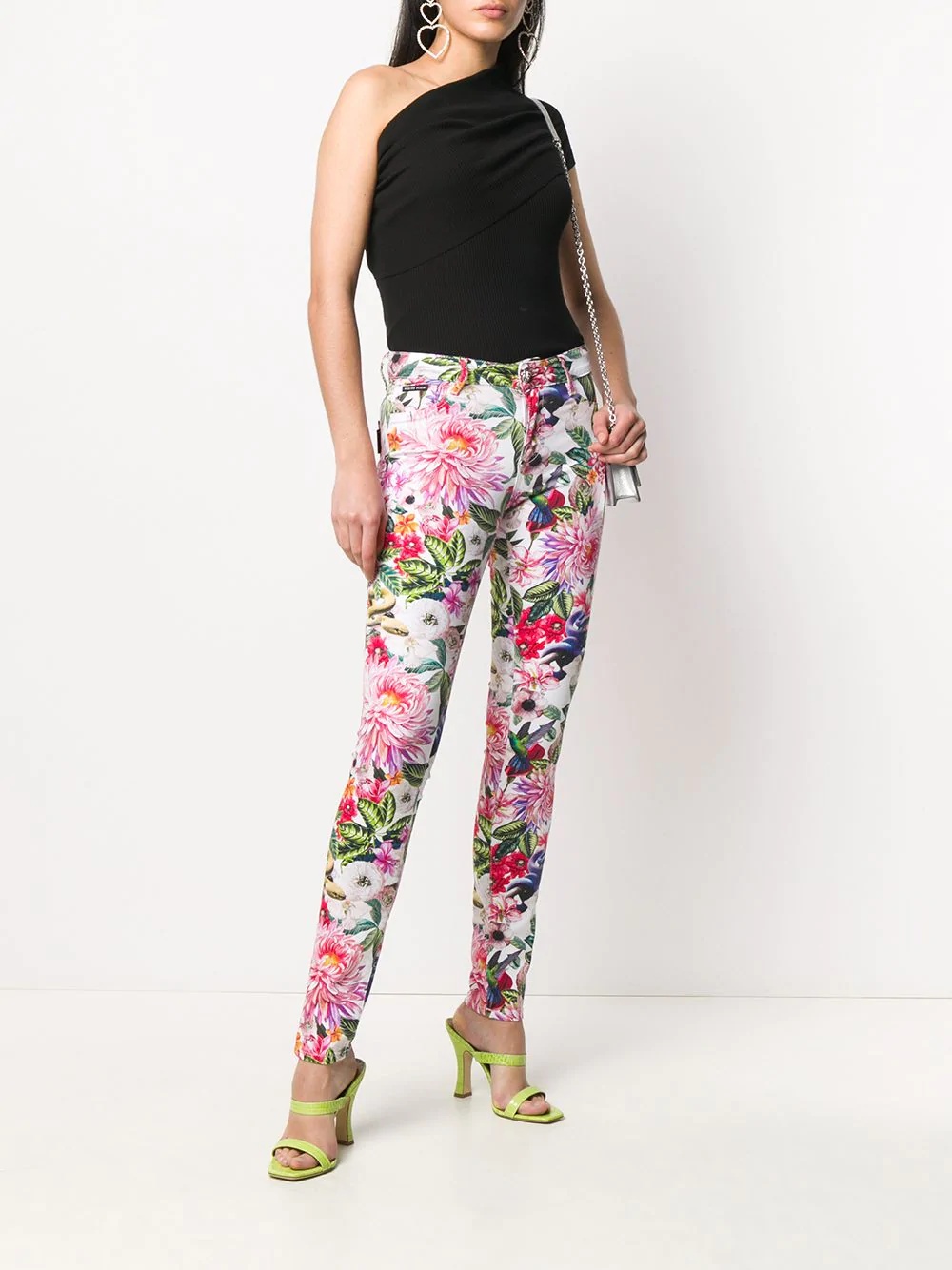 floral-print skinny jeans - 2