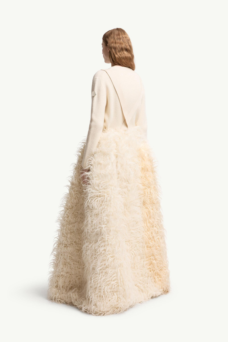 Moncler + JIL SANDER Textured Wool Blend Long Skirt 5