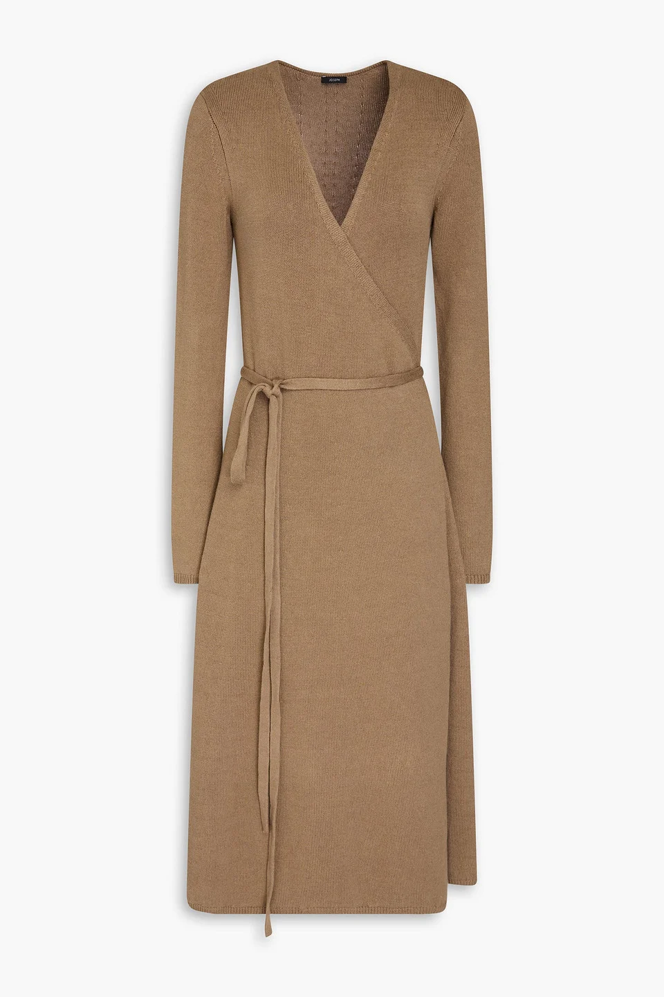 Linen-blend midi wrap dress - 1