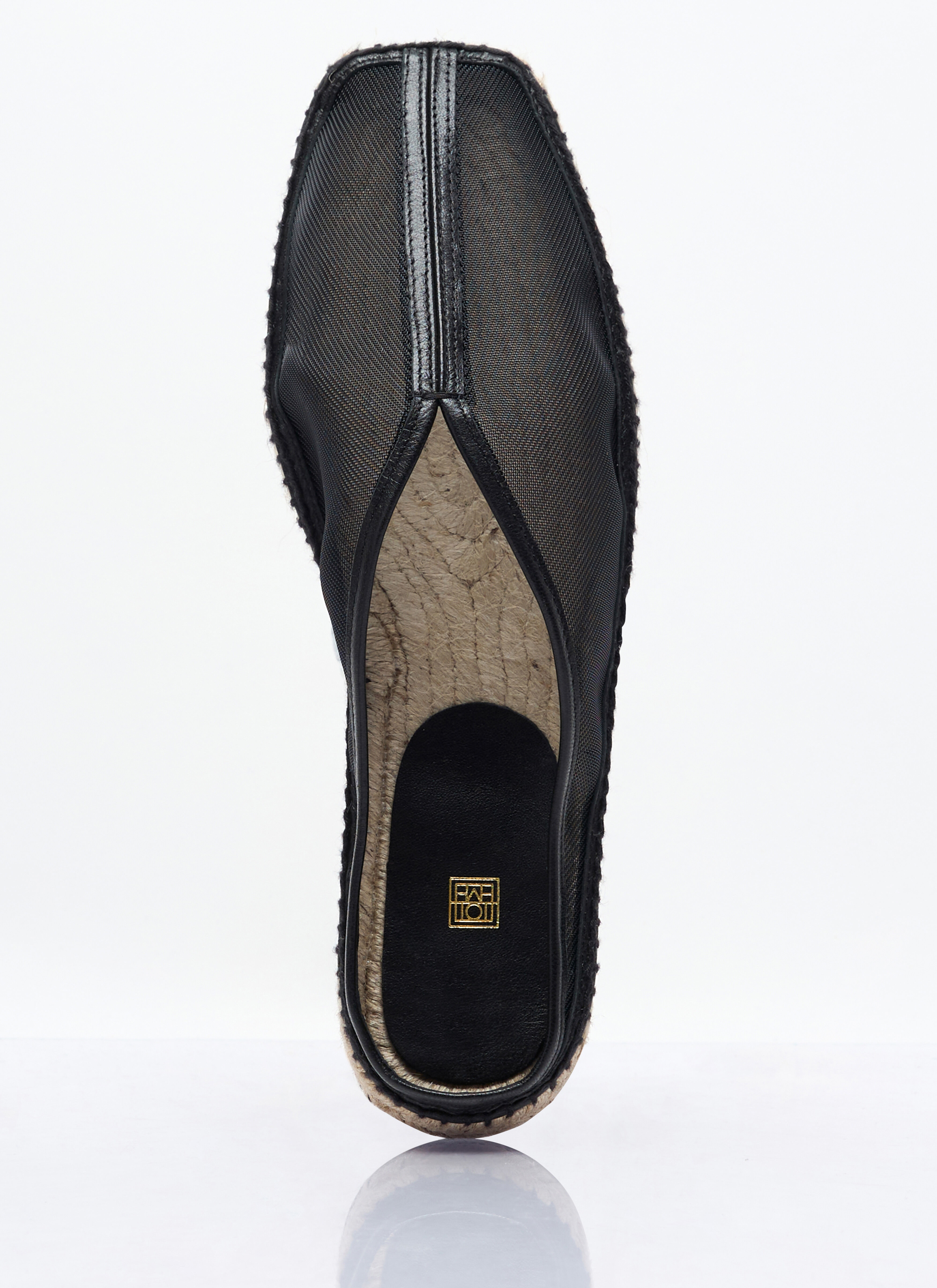 【TOTEME】ブラック The Espadrille Slipper エスパドリーユ Mesh espadrille slippers black – TOTEME