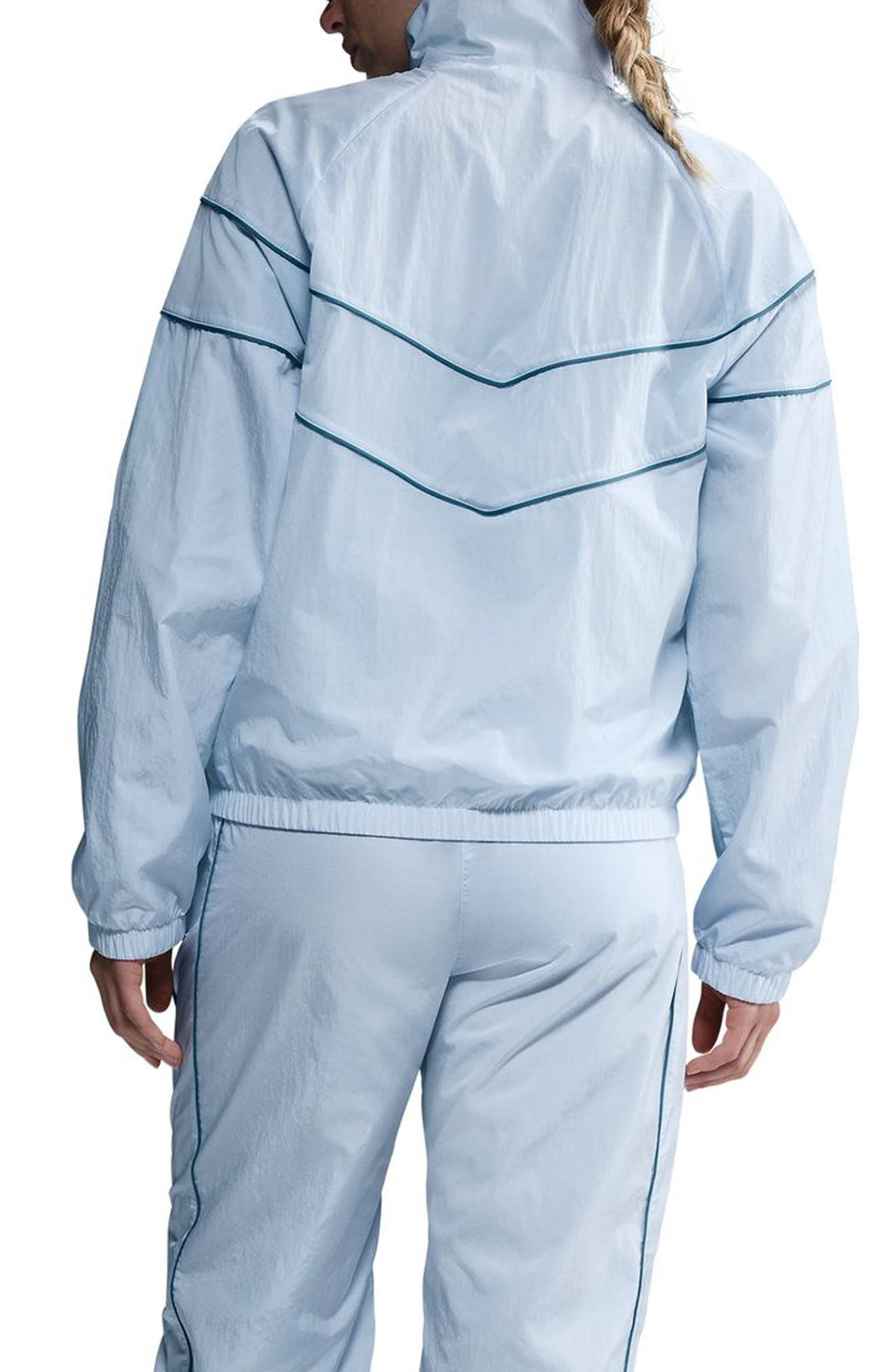 Nike Windrunner Water Repellent Jacket in Blue Tint/Smokey Blue/White at Nordstrom - 2