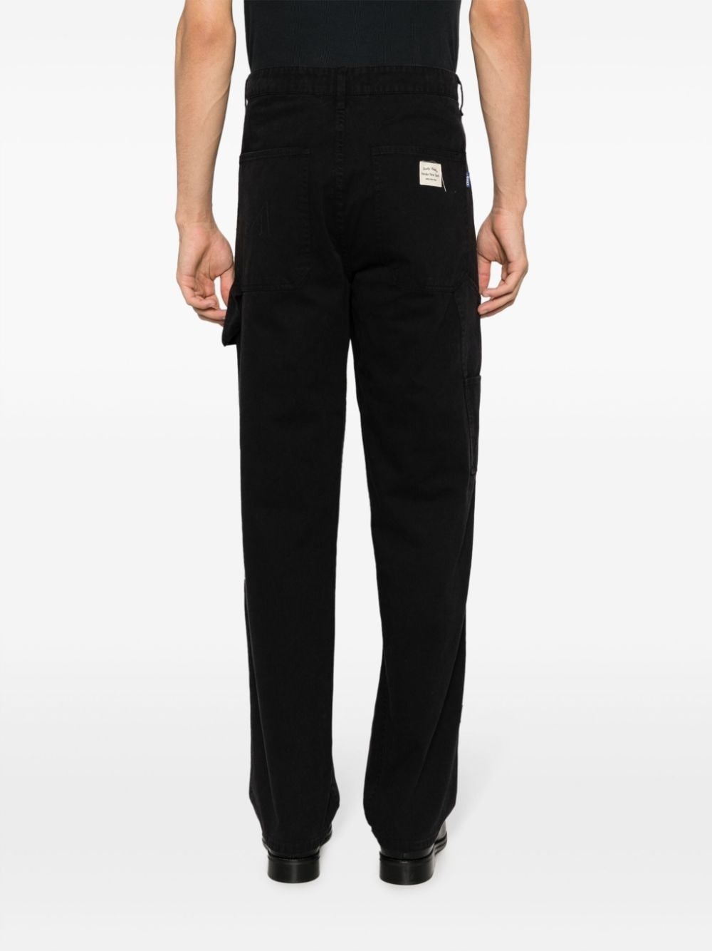 logo-embroidered straight-leg jeans - 4