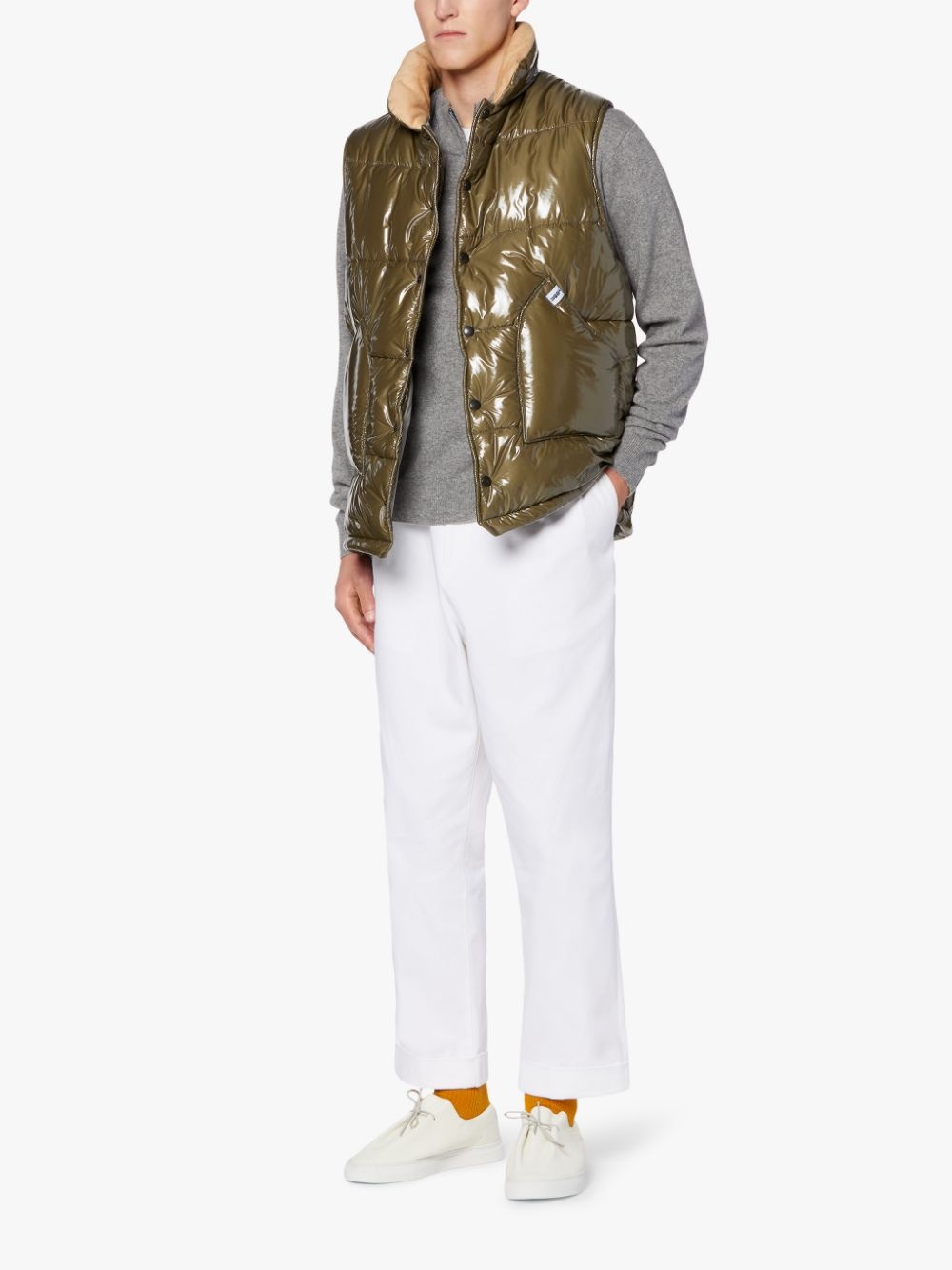 OSAKA KHAKI NYLON GILET | GQF-304 - 4