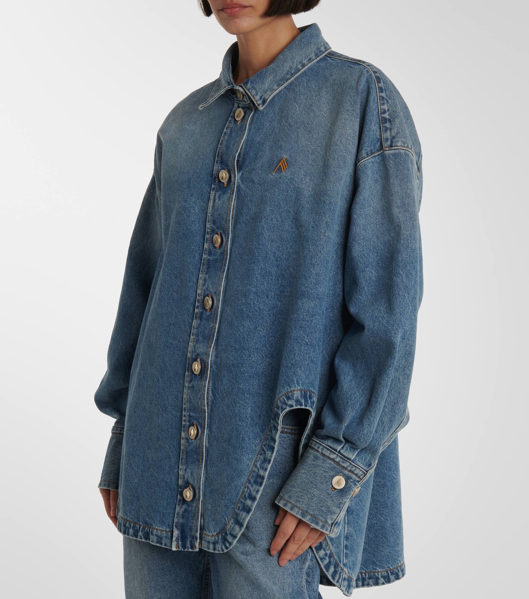 Diana asymmetric denim shirt - 4