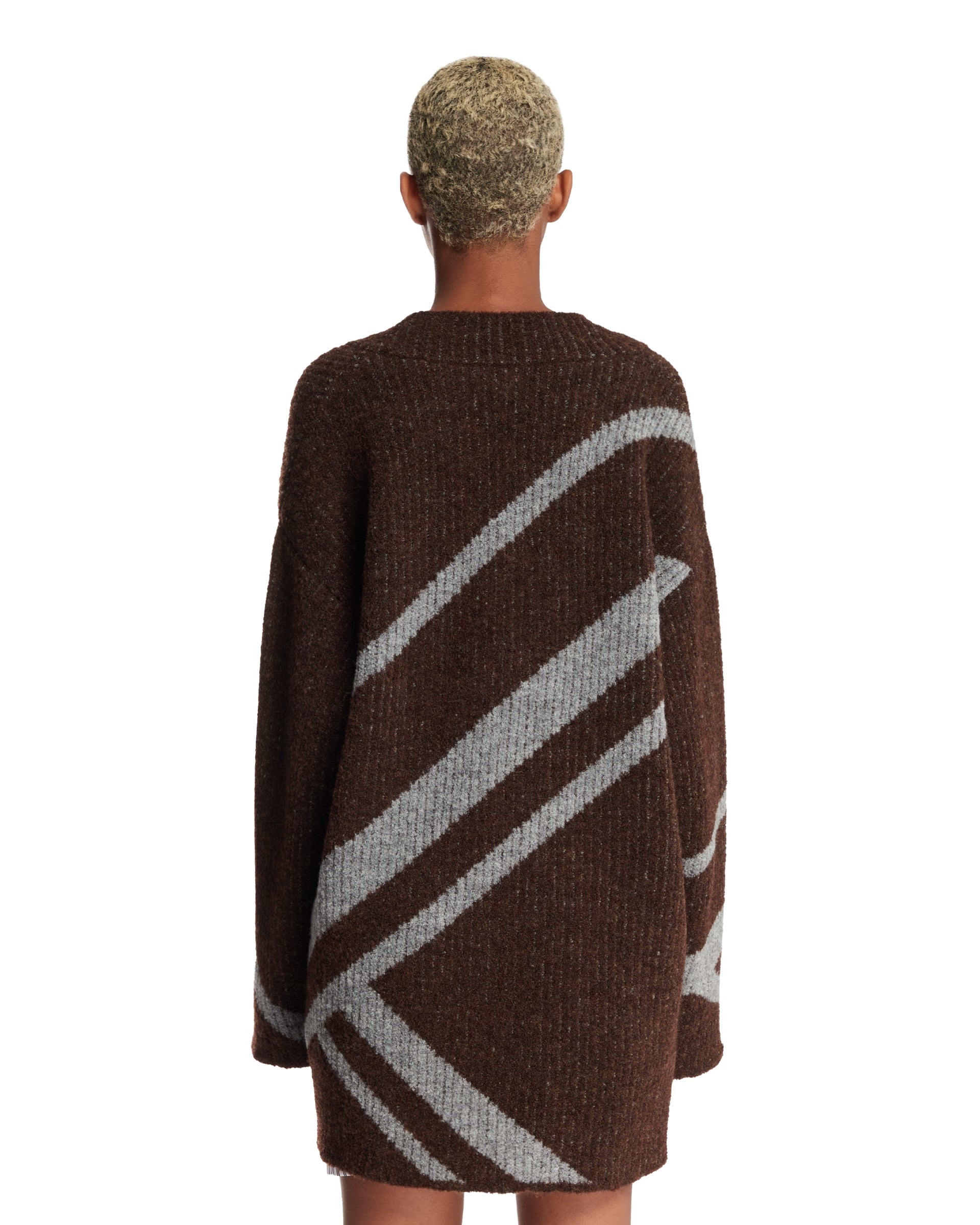 Brown Wool Oversized Sweater - 3