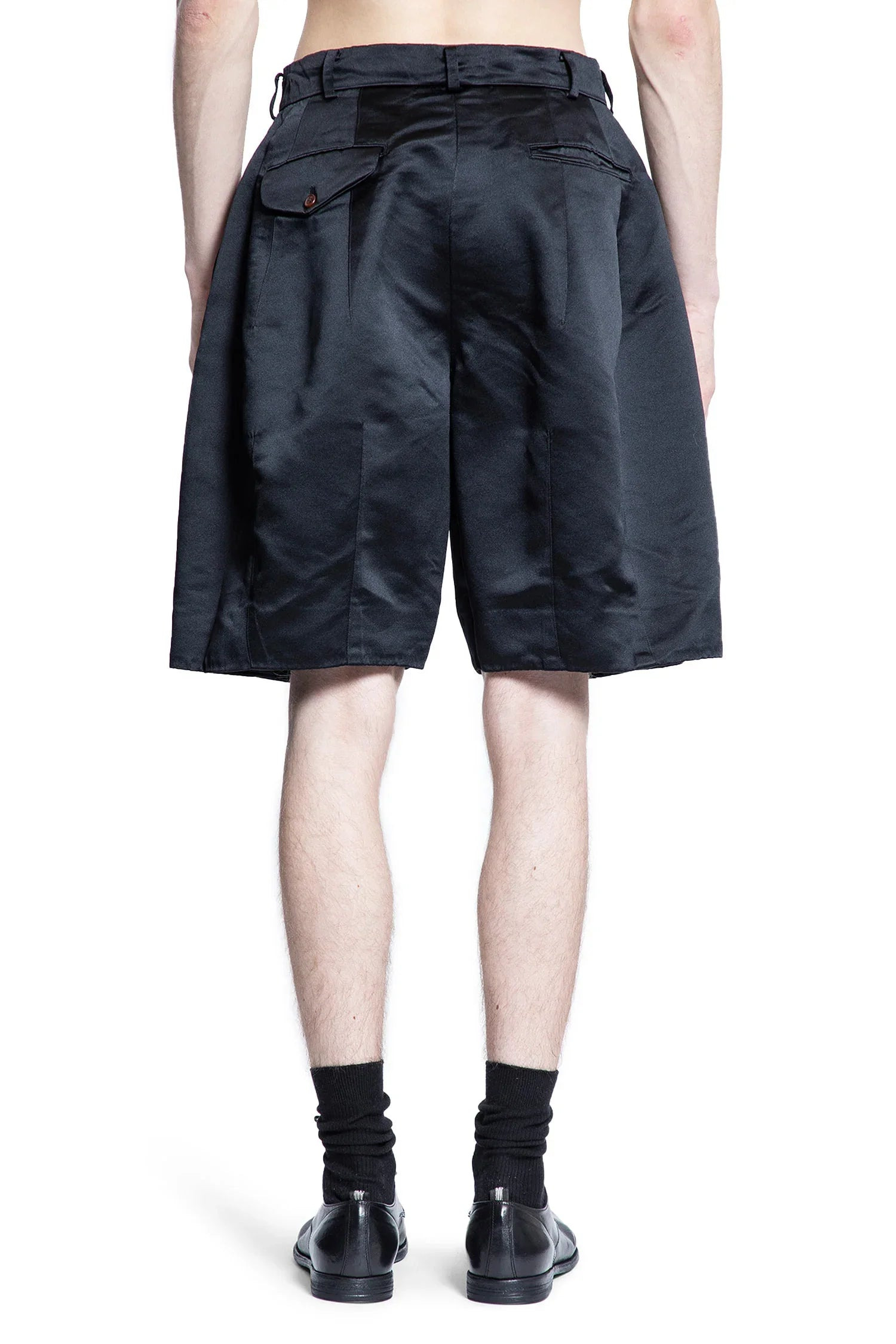 Pleated Satin Shorts - 3