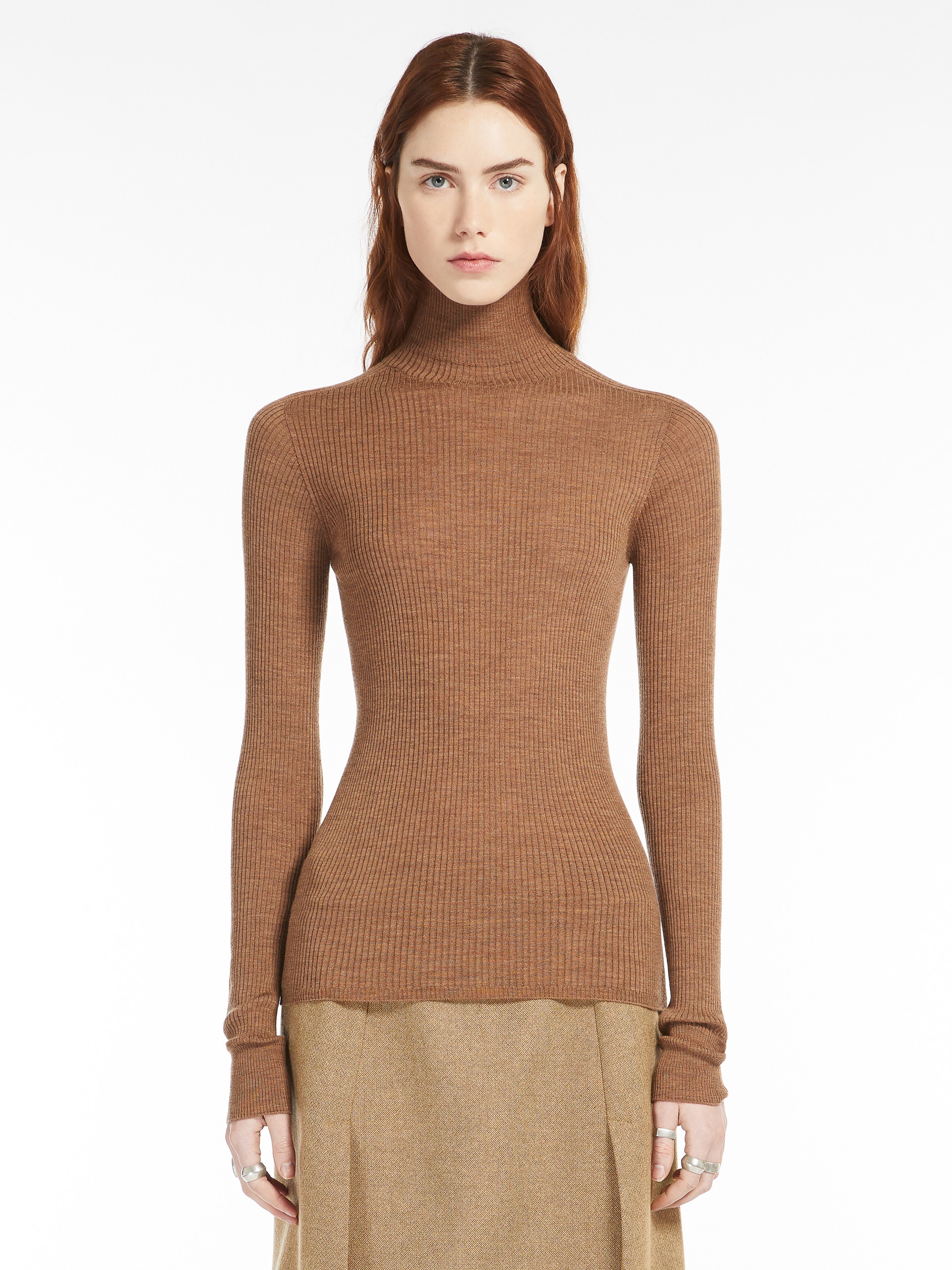 FLAVIA Pure wool mock polo-neck sweater - 3