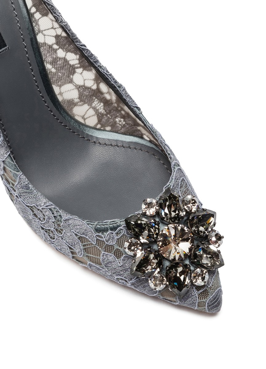 Pump in Taormina lace with crystals - 3